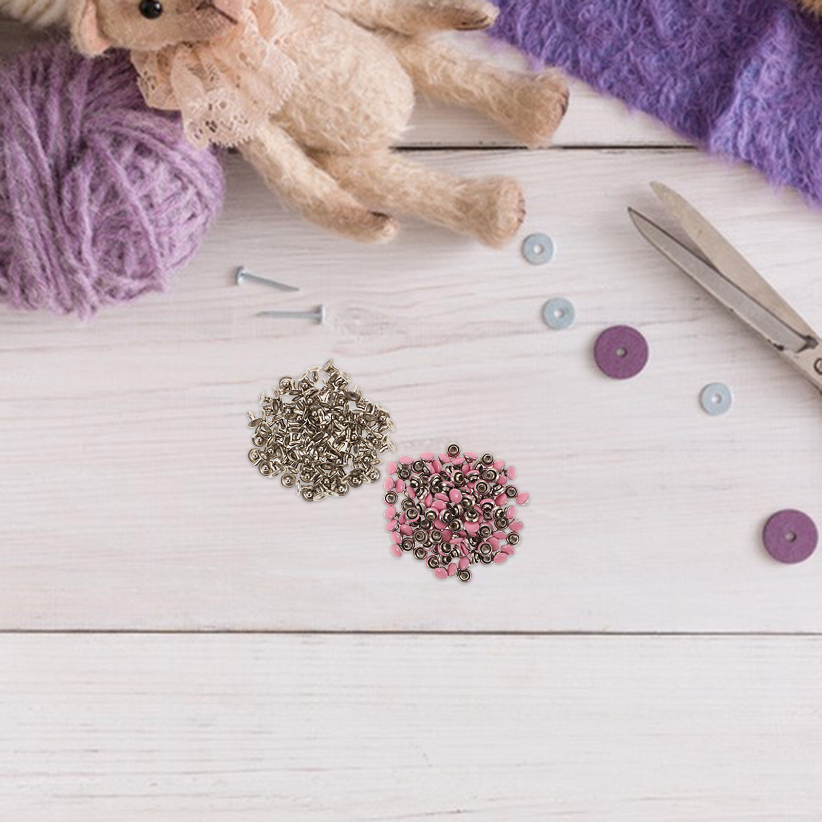 Leatherwork Rivets - 100Pcs 3Mm Tiny Rivets with Caps