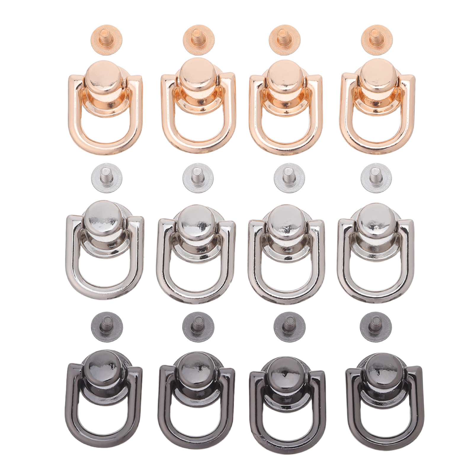 Leatherwork Rivets - 12Pcs Zinc Alloy D Rings Rivet