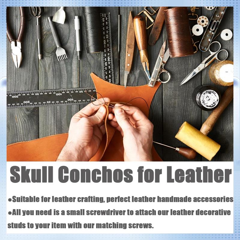 Leatherwork Rivets - CYL-DIY Skull Stud Rivet, 10 Pcs
