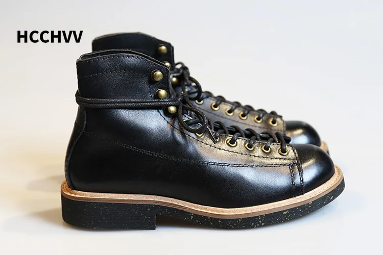 Men's Round Head Locomotive Wo - Leather Work Women Shoes reseña y precio