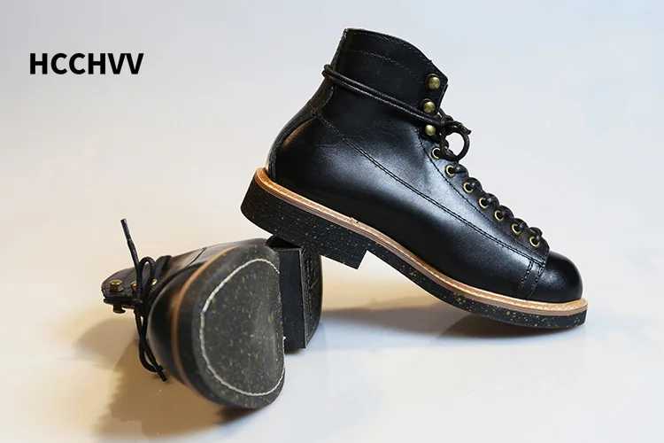 Men's Round Head Locomotive Wo - Leather Work Women Shoes reseña y precio