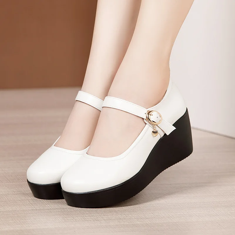 6cm Small Size 32-43 Vintage S - Leather Work Women Shoes reseña y precio