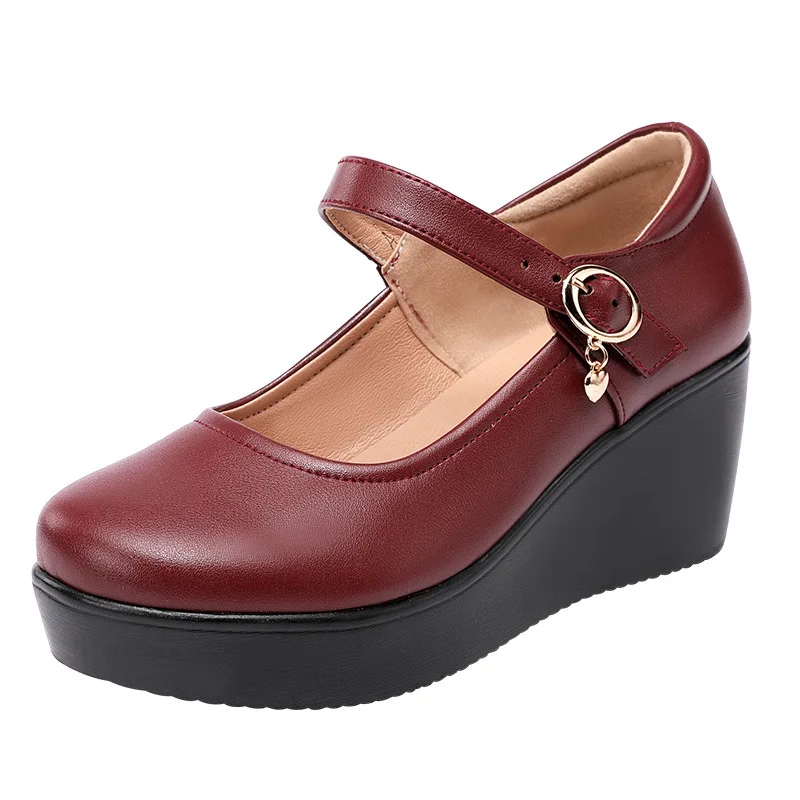 6cm Small Size 32-43 Vintage S - Leather Work Women Shoes reseña y precio