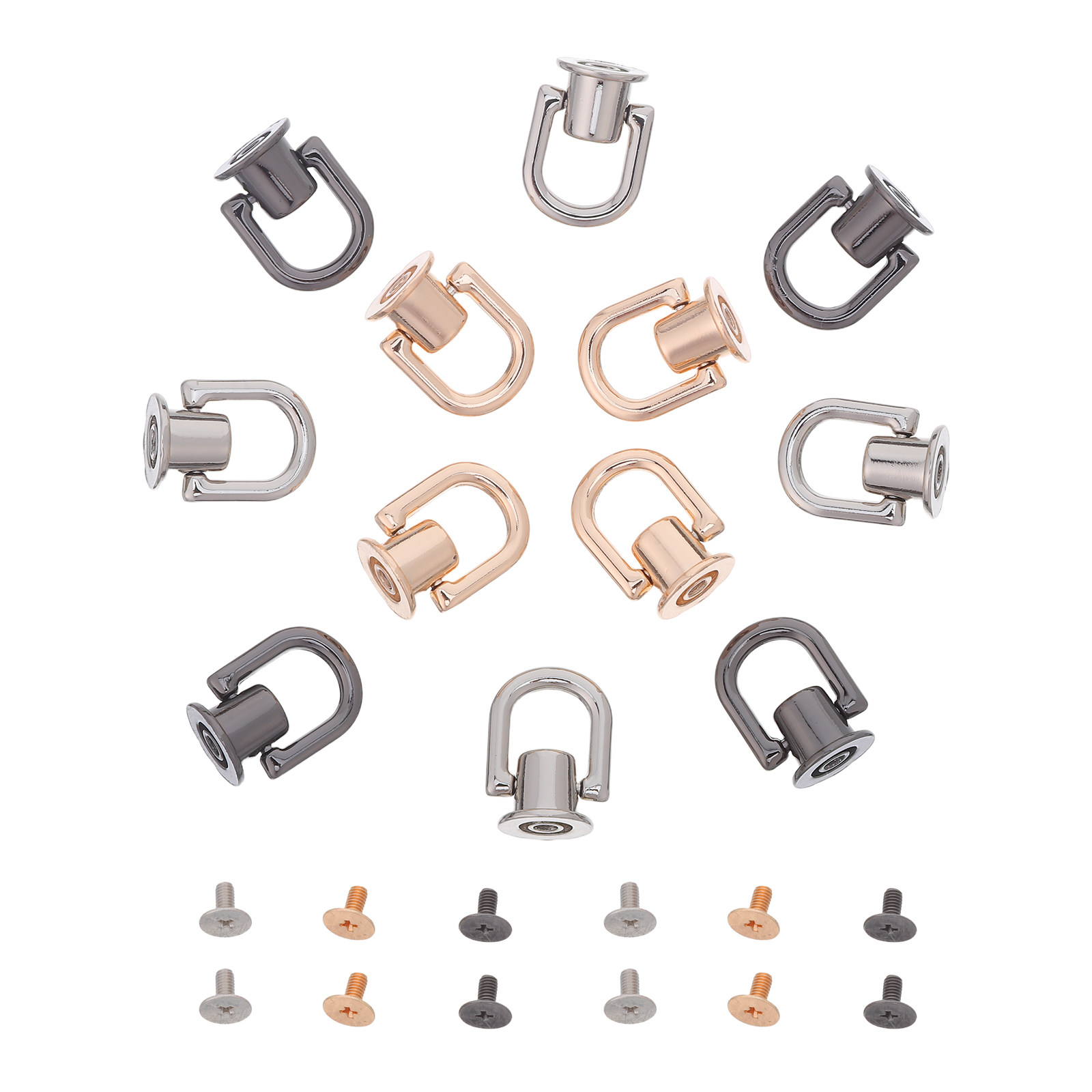 12Pcs D Rings Zinc Alloy Bag H - Leatherwork Rivets reseña y precio