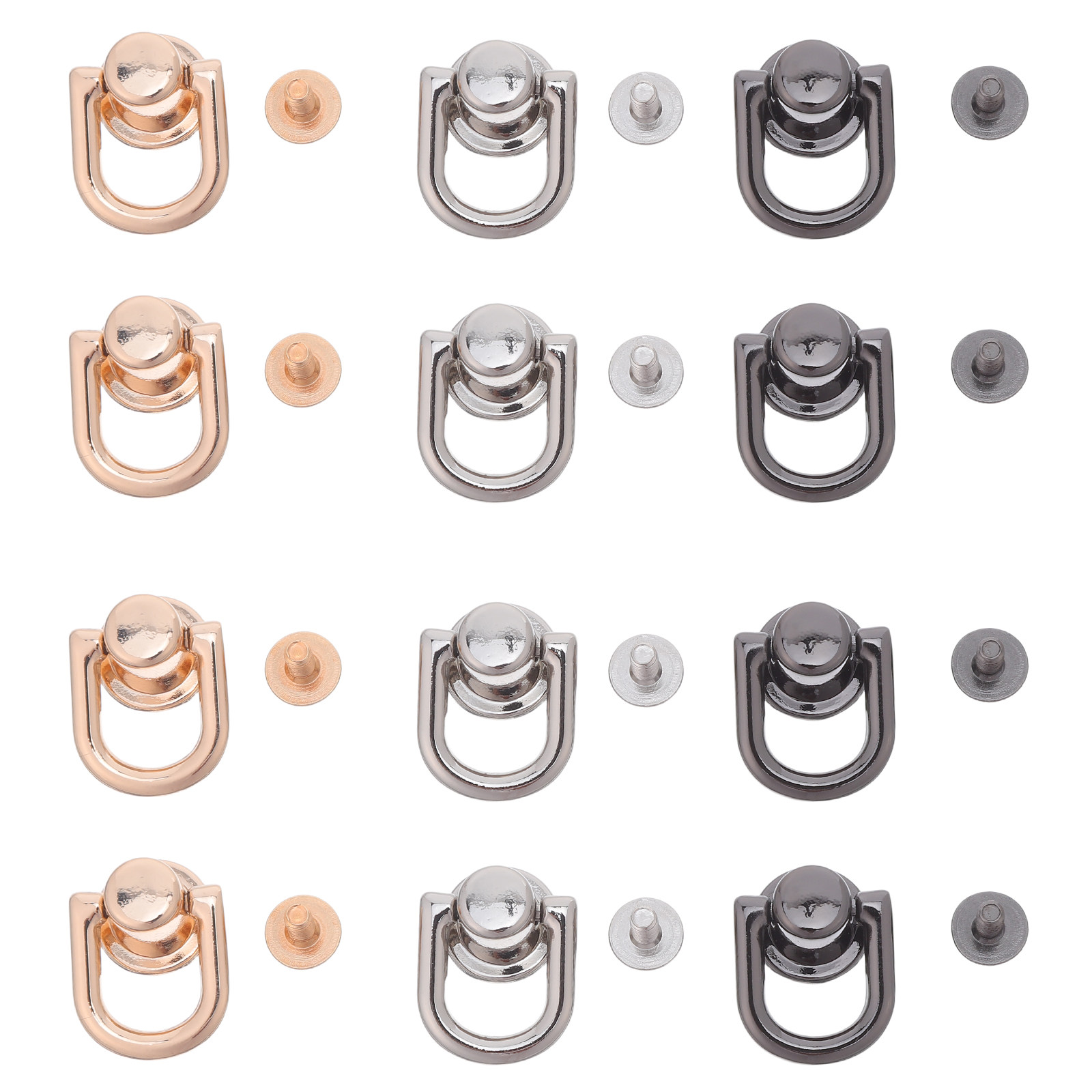 12Pcs Zinc Alloy D Rings Rivet - Leatherwork Rivets reseña y precio