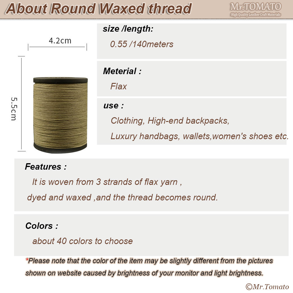 0.55 Leather Sewing Waxed roun - Waxed Thread Linen reseña y precio