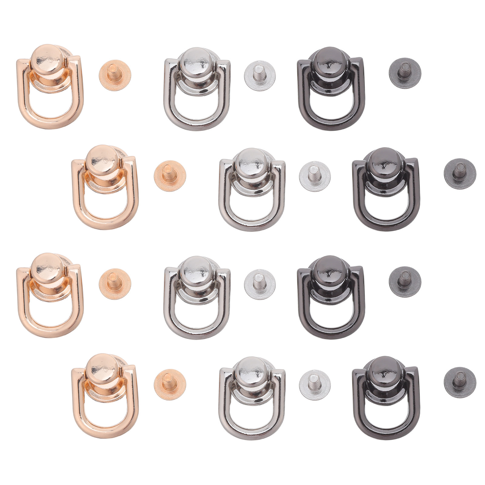 12Pcs Zinc Alloy D Rings Rivet - Leatherwork Rivets reseña y precio