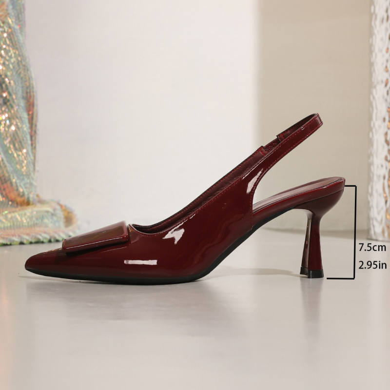 European size backless sandals - Leather Work Women Shoes reseña y precio