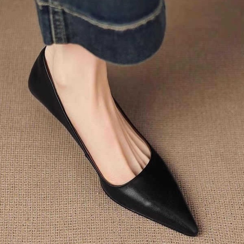2026 New Soft Leather French S - Leather Work Women Shoes reseña y precio