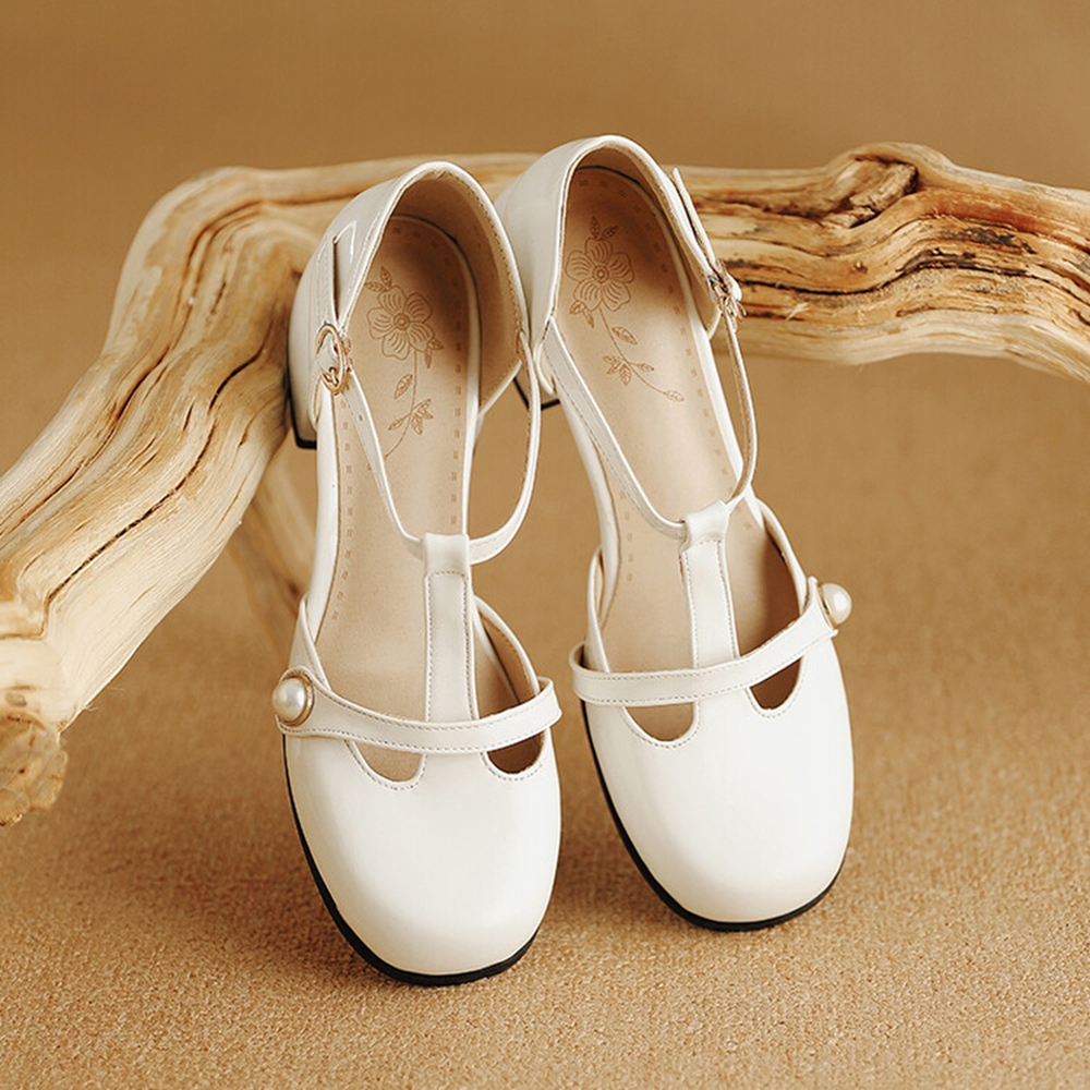 Thick High Heels Sandals Women - Leather Work Women Shoes reseña y precio