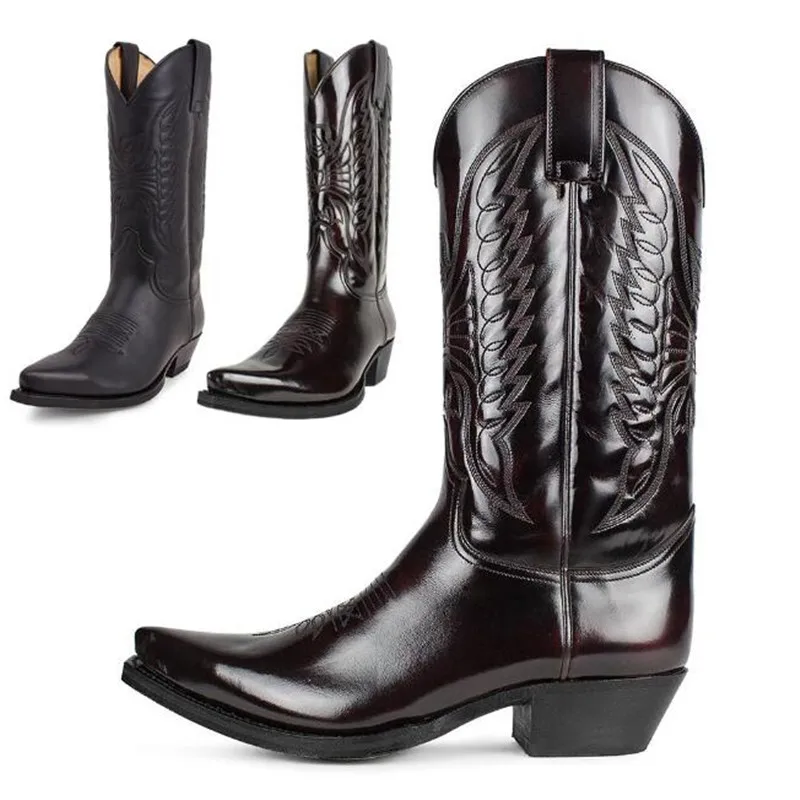 Cowboy Men Women Country Vinta - Leather Work Women Shoes reseña y precio