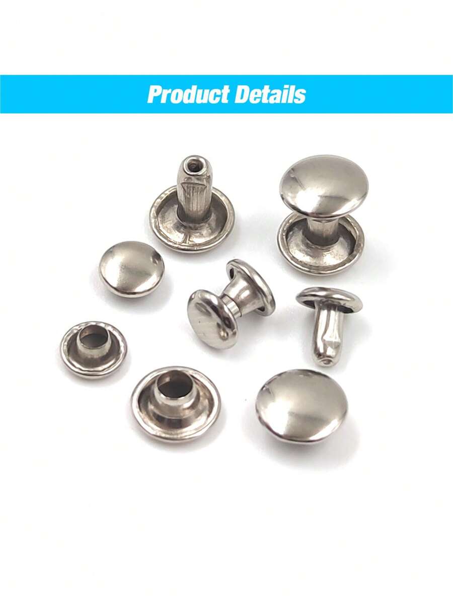 100 Pieces 6mm And 8mm Metalli - Leatherwork Rivets reseña y precio