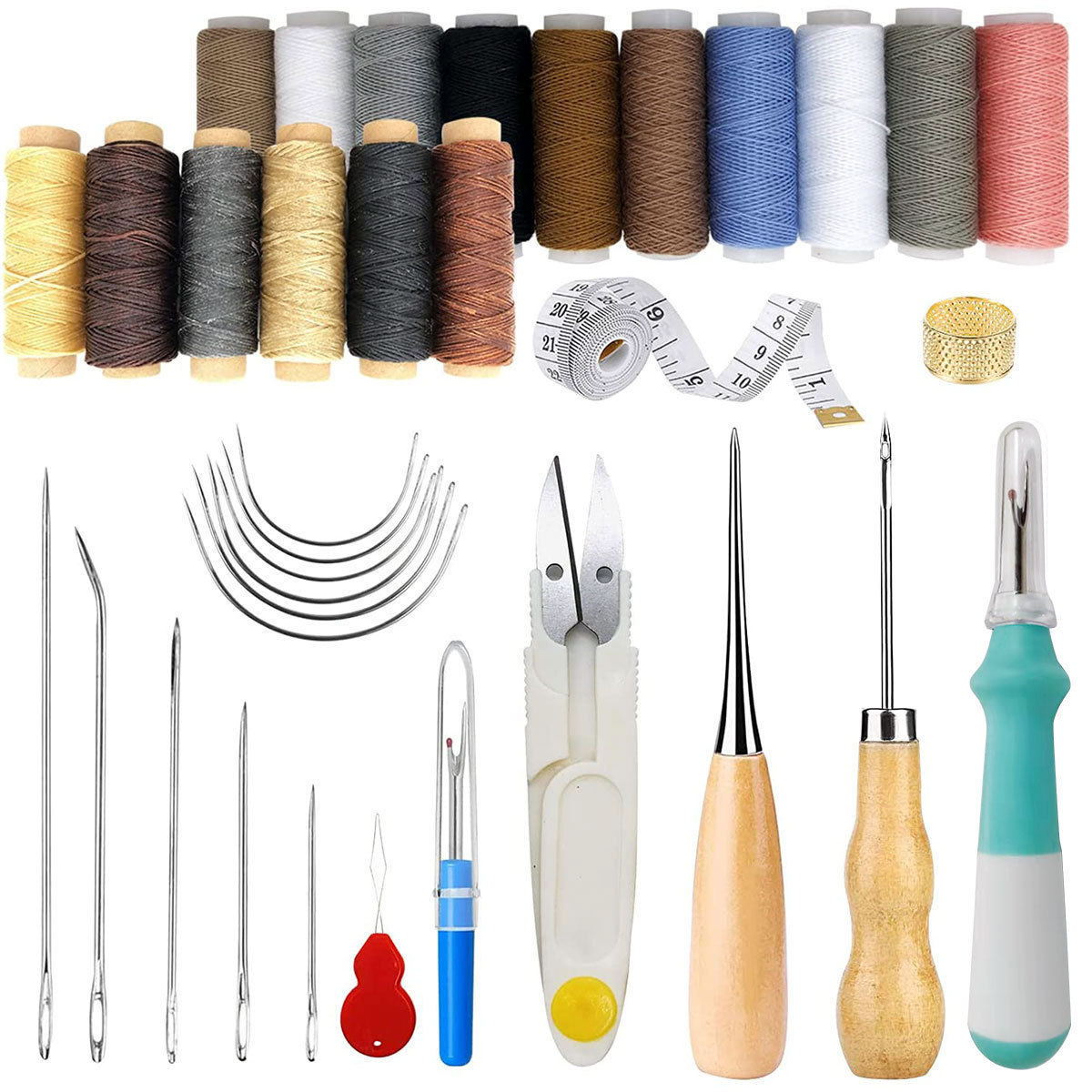 34-Piece Leather Craft Tools K - Leatherwork Kits For Beginners reseña y precio